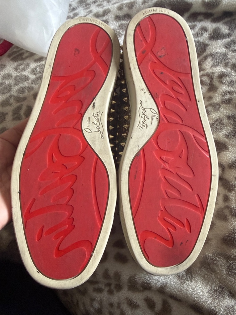 Louboutin Multicolor Python Pik Boat Slip On Sneakers 38 - Picture 6 of 10